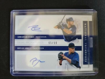 2020 National Treasures Dual Signatures TORO / ABREU / HOUSTON Autographs 65/99 - Image 1 of 2