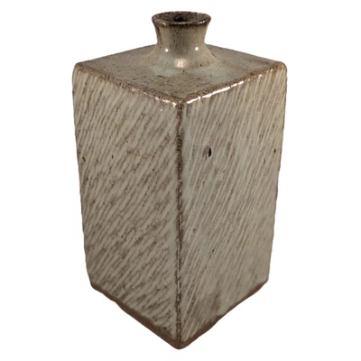 Tatsuzō Shimaoka 島岡達三 LNT Japanese Mashiko Studio Pottery ​Square Bottle Vase - Image 1 of 4