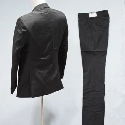 Kenneth Cole Reaction Suit Mens 2 Piece NWT Size 36S W29 Olive Brown Pinstriped - Image 1 of 4