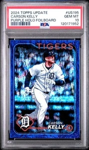 2024 Topps Update Purple Holo  #US195 Carson Kelly Detroit Tigers /799 PSA 10 - Picture 1 of 2