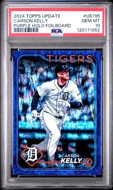 2024 Topps Update Purple Holo  #US195 Carson Kelly Detroit Tigers /799 PSA 10 - Image 1 of 2