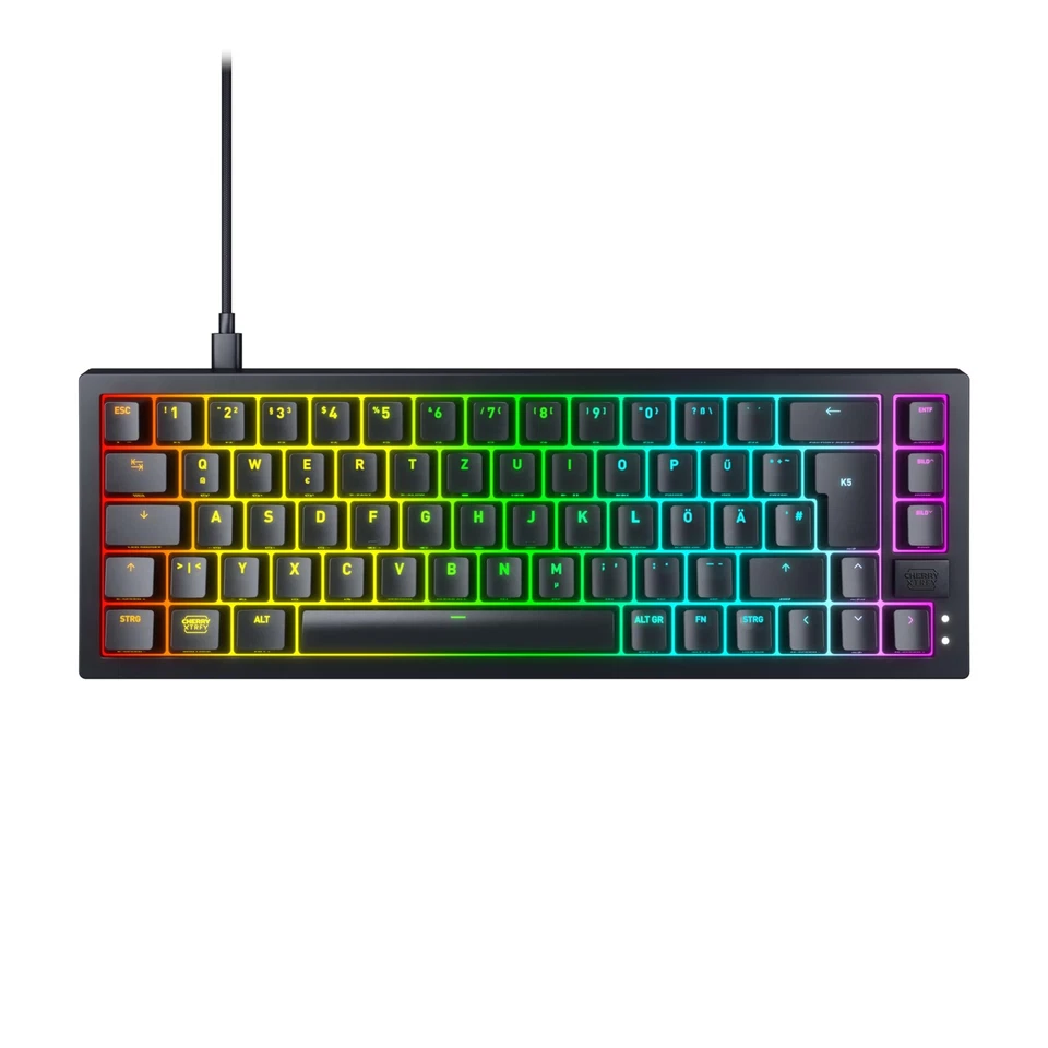 CHERRY XTRFY K5V2 Compact, Mechanical 65 Percent Gaming Keyboard, German Layout  - Image 1 of 4
