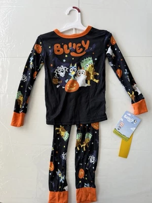 Conjunto de pijama top y pantalón de Halloween azul negro y naranja de 2 piezas talla 4 Foto 1 de 3