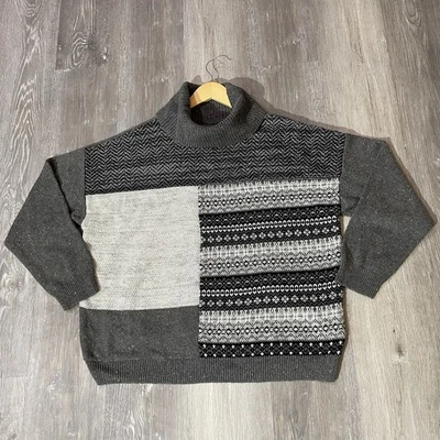 Chaps | Suéter nórdico gris multicolor bloque | Talla XL Foto 1 de 4