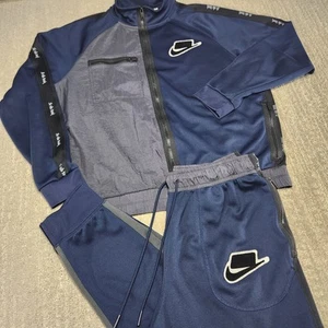Nike Track Suit Men Medium Sport Pack Joggers Jacket Tech Blue Colorblock Sweat - Bild 1 von 18