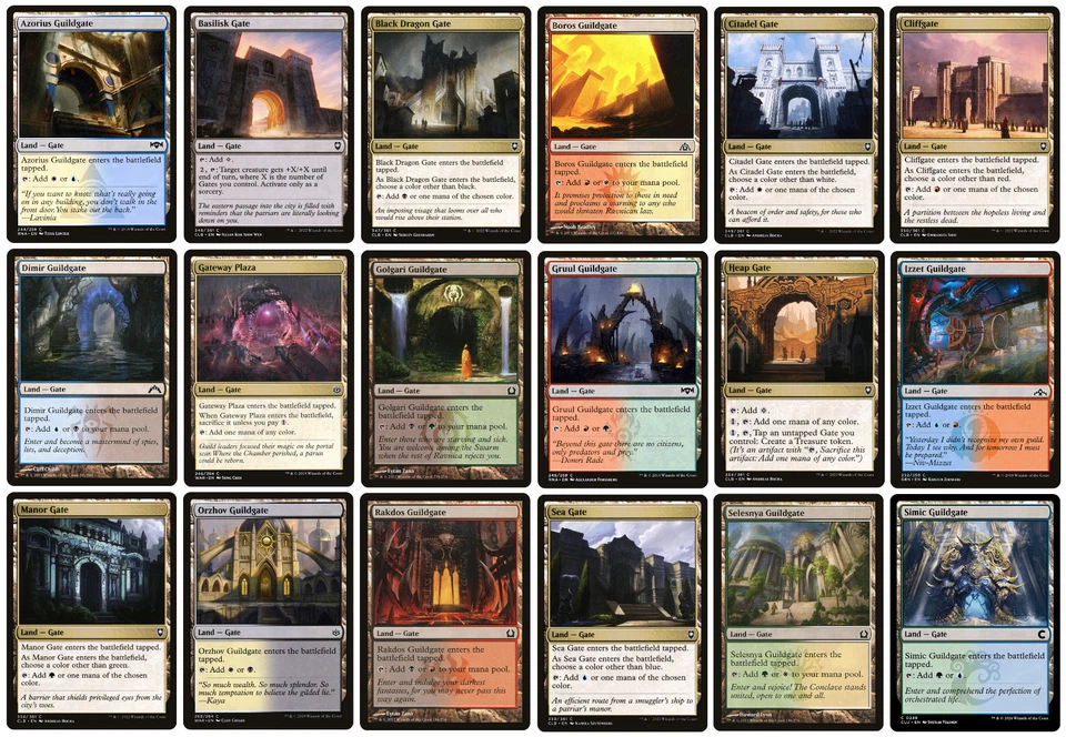 MTG - 18 x Different Gate Lands for COMMANDER deck building  - all LP+ - Image 1 of 1