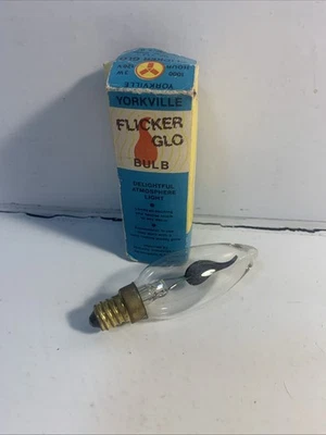 Винтажные мерцающие лампочки со средним основанием 3 Вт 120 В новые из старых запасов протестированы - Изображение 1 из 4