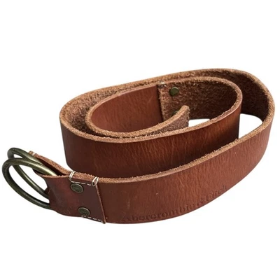 A&F Abercrombie and Fitch Genuine Leather Belt Brown Size XS/S - Imagem 1 de 4