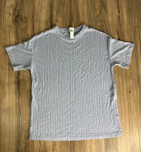 H&M Women's Oversized T-shirt Size Small Slit Side Baby Blue - Picture 1 of 11