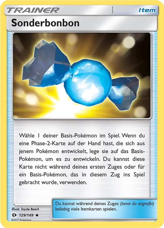 Pokemon Sonderbonbon 129/149 Einzelkarte - DEUTSCH - PKM Karte NM Sonne & Mond - Bild 1 von 1