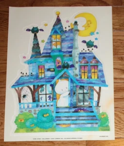 Carino Vintage 1991 Attuale Halloween Finestra Si Attacca Casa Infestata Fantasmi Gatto Zucca - Foto 1 di 2