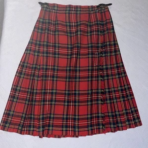 Falda escocesa de lana pura nueva para mujer 5/16 tartán Escocia Pitlochry prendas de punto a cuadros de colección - Imagen 1 de 13