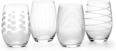 Copa de vino Mikasa 5095528 Cheers Stemless, 17 onzas, juego de 4, transparente Foto 1 de 4