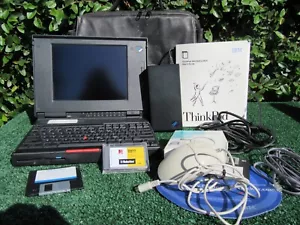 Portátil IBM Thinkpad 2620 de colección probado funcionando con bolsa de transporte fuente de alimentación - Imagen 1 de 12