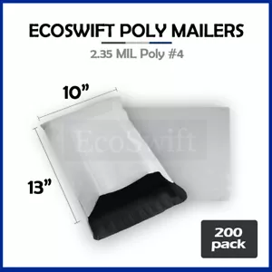 200 BUSTE PER SPEDIZIONI 10x12 ECOSWIFT BIANCHE POLI BUSTE SIGILLANTI 2,35 MIL - Foto 1 di 5