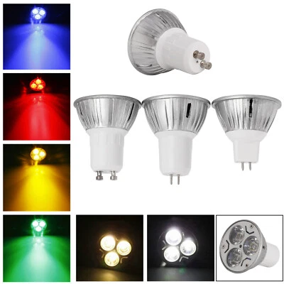 GU10 E14 MR16 B22 Dimmable LED Spotlight Bulb E27 B15 3W 220V 12V Silver Lamp - Image 1 of 4