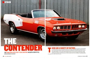 1971 PLYMOUTH CUDA 440-6 CONVERTIBLE 4-SPEED ~ NICE 8-PAGE ARTICLE / AD - Picture 1 of 2