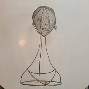 Mid Century Modern Frederic Weinberg STYLE Metal Girl Mannequin Head Hat Holder - Picture 1 of 12