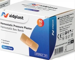 Hemostatic Pressure Bandages for Dialysis patients 50 Piece, AIDPLAST - Picture 1 of 6