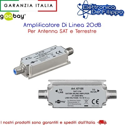 AMPLIFICATORE DI LINEA SATELLITARE COLLEGABILE TRA LNB E RICEVITORE SKY HD - Immagine 1 di 2