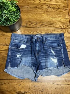 Daytrip Capricorn High Rise Raw Hem Paisley Print Women's Jean Shorts 29 - Picture 1 of 6