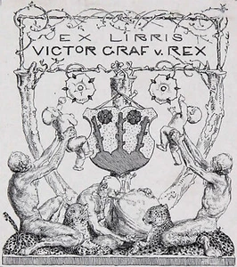 OTTO GREINER - Ex Libris Graf von Rex - Lithographie - 1900 - Picture 1 of 2