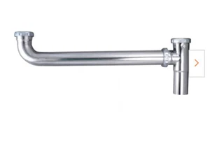 16 in. Brass End Outlet Continuous Waste in Polished Chrome By Keeney - Picture 1 of 9