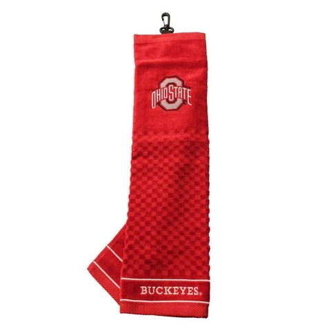 Ohio State Buckeyes Golf Bag Embroidered Towel Tri-Fold - 16" x 25" Course Club Cover
