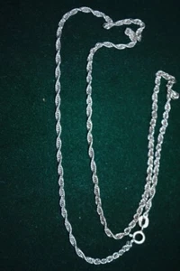 Vintage Antik Silber gedrehte Kette - Bild 1 von 13