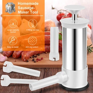 Manual Sausage Stuffer 2.2 LBS Stainless Steel Vertical Sausage ruk - Picture 1 of 11