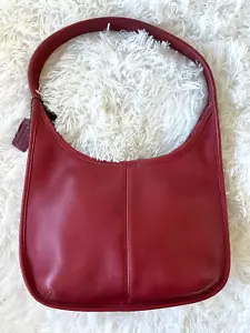 Vintage Coach Ergo Zip Hobo Shoulder Bag Purse 9025 Red Leather USA - Picture 1 of 23