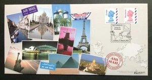 GB 2003 Bradbury Universal Airmail NVIs Set on First Day Cover, London S/H/S - Picture 1 of 2