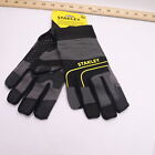 (Pair) Stanley Synthetic Leather Multi-Purpose Work Gloves w/ Silicone Dotting