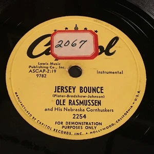 Ole Rasmussen - Jersey Bounce / Old Love Of Yesterday 78 - Capitol 2254 - Picture 1 of 1