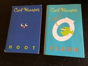 HOOT And FLUSH by CARL HIAASEN Hardback Books Gently Used - Bild 1 von 8