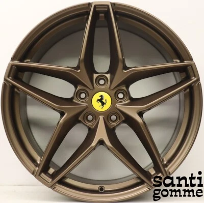 4 FERRARI 488 OPEN SPIDER TRACK 20" ORIGINAL CHOCOLATE WHEELS 791701 791704 - Image 1 of 4
