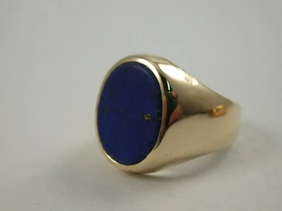 klassischer Herrenring mit Lapislazuli Gelbgold 585 - Bild 1 von 4