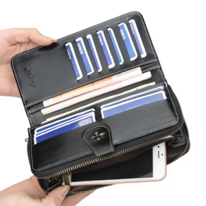 Womens Long Wallet Leather Organizer Clutch Card Holder Purse Phone Handbag US - Picture 1 of 7