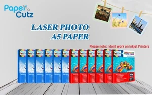 A5 Laser Photo Paper Double Sided, Matte or Gloss Coated for Printing Images - Picture 1 of 62