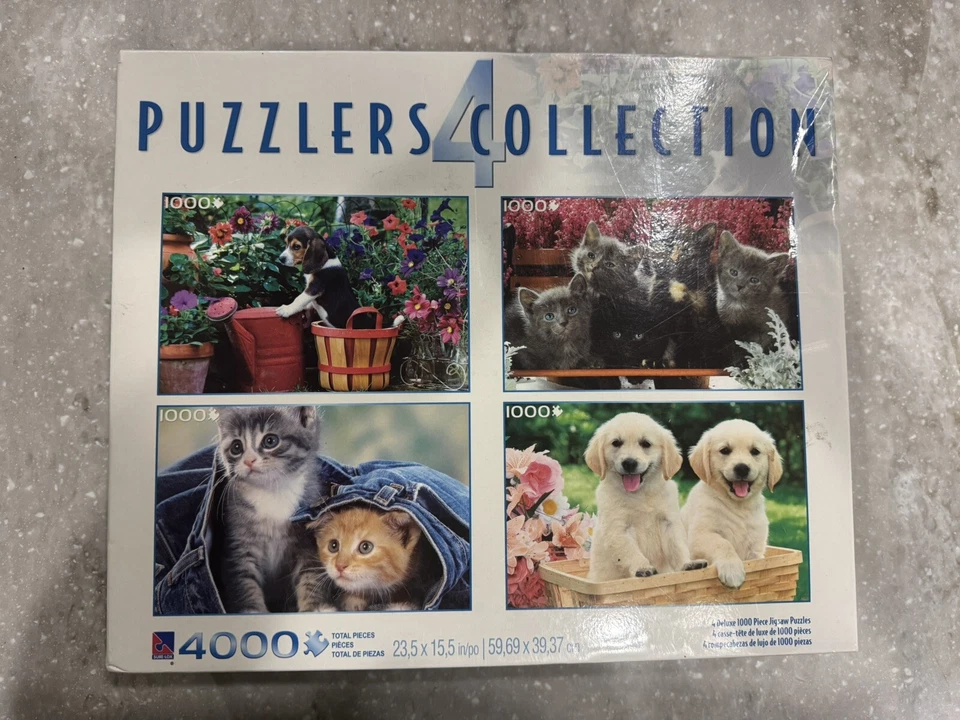 Sure-Lox Photo Gallery Jigsaw Puzzle Lot 4000 pc 4 puzzles 1000 each