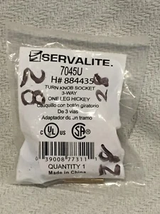 Servalite 7045U Turn Knob Socket 3-Way One Leg Hickey 250W, 7045U, 884435 Bag 28 - Picture 1 of 5