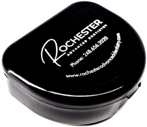 NEW Dental Retainer Storage Mouth Guard Box Invisalign Teeth- Black Case - Picture 1 of 5