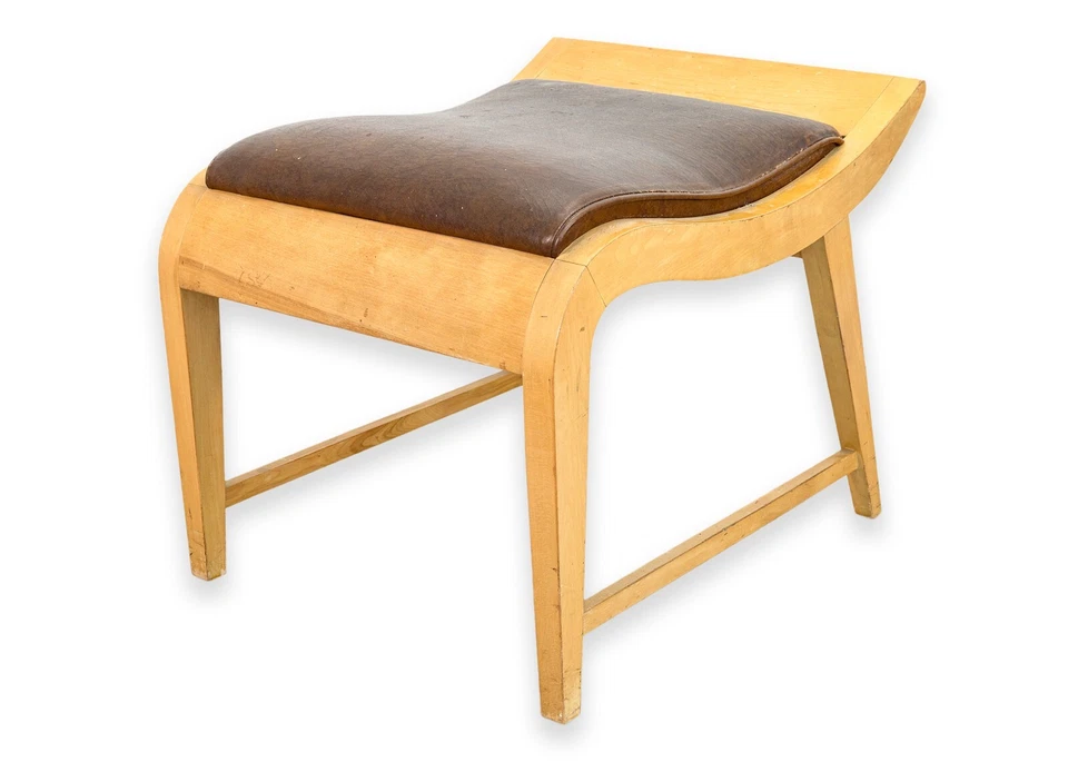 Taburete tocador Gilbert Rohde para Herman Miller modelo 3955 1935 diseño moderno Foto 1 de 4