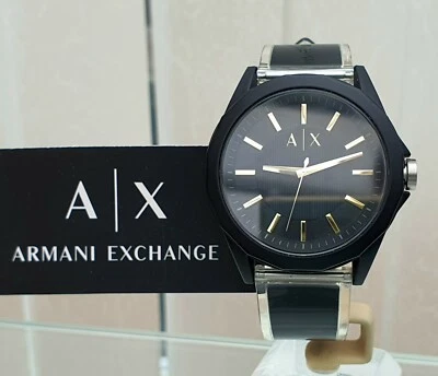 Nuevo reloj ARMANI EXCHANGE para hombre niños negro correa de silicona ligero precio de venta sugerido por el fabricante £ 189 a14 Foto 1 de 4