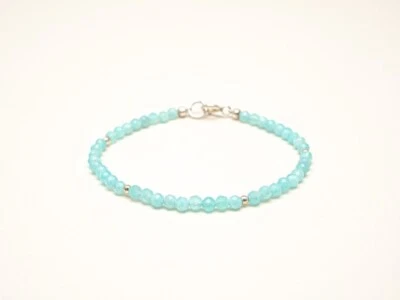 2-3 mm A++ Zierliche Amazonit Facettierte Runde Edelstein Perlen Handgefertig... - Bild 1 von 4