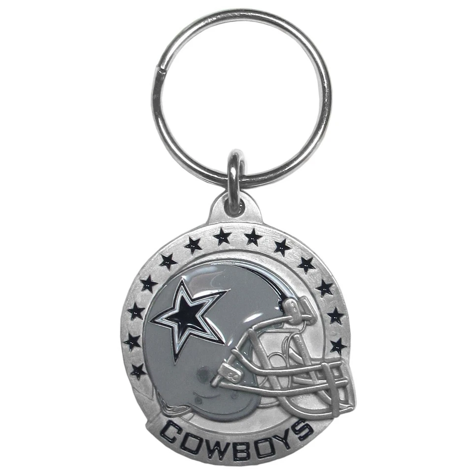 Dallas Cowboys 3-D Helmet Metal Key Chain NFL Football (Round) - Image 1 of 1