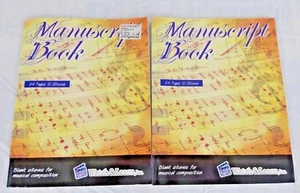 (2) LIBRI MANOSCRITTI COMPOSIZIONE MUSICALE 64 pagine 12 righi di Watch & Learn - Foto 1 di 5