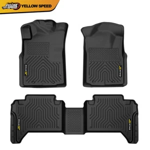 Car Floor Mats Liners Fit for 2005-2015 Toyota Tacoma Double Cab TPE All-Weather - Picture 1 of 12