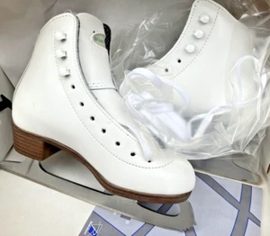 Riedell Ice Skates Figure Skates Model 17 White Medium Youth Size 12.5 - Picture 1 of 2
