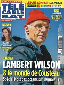 Télé Cable Sat n°1379 08/10/2016 Lambert Wilson &Cousteau/ Aquarius/ Le Marchand - Imagen 1 de 1